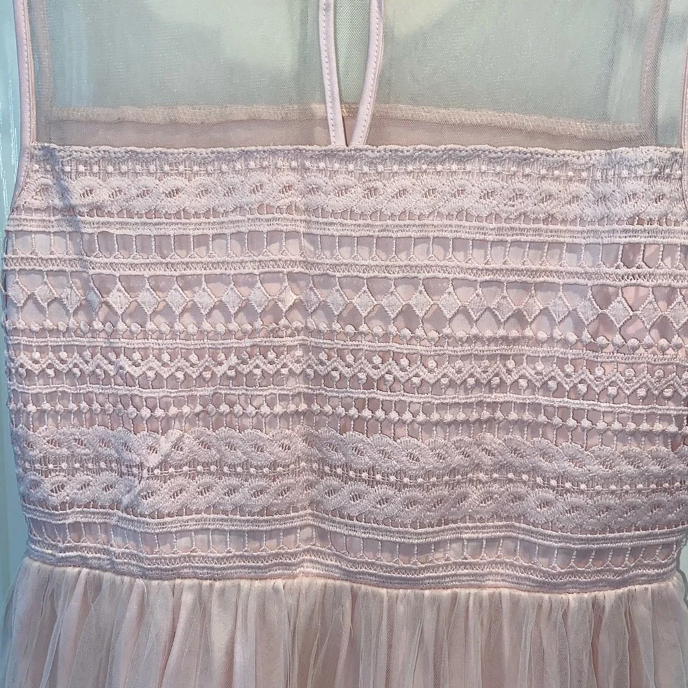 Forever 21 pink tulle ruffle dress size 13/14 - Picture 6 of 8